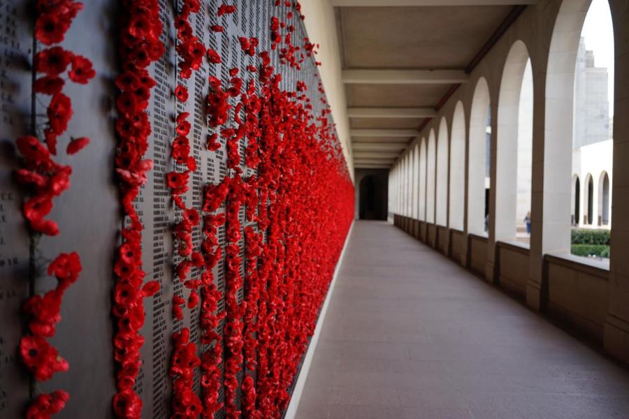 War Memorial at the centre of its own battle