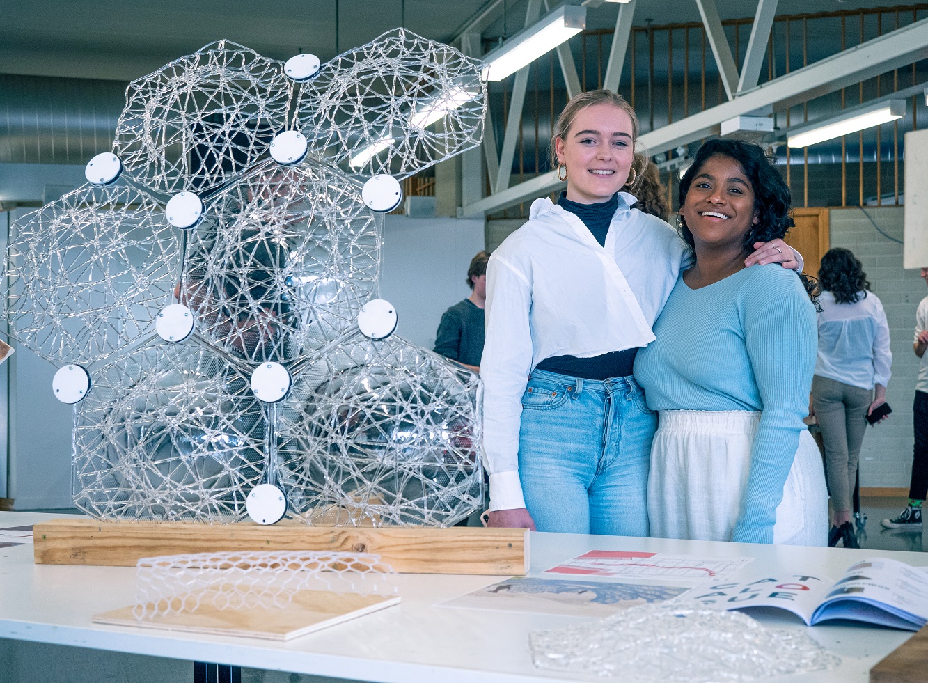 students with work